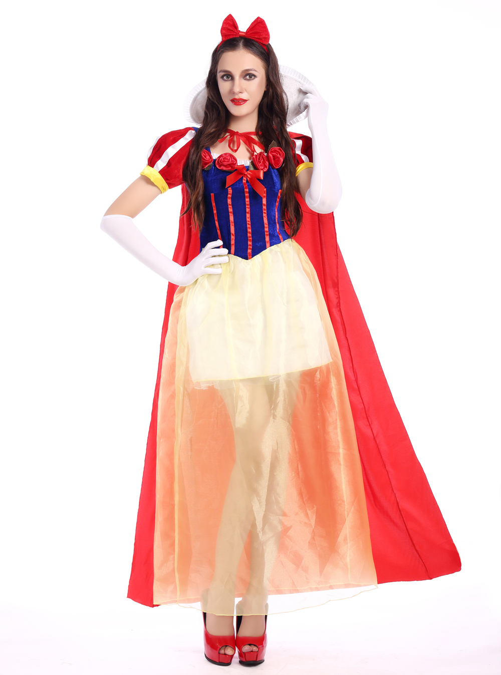 F1677 Sexy Adult White Fancy Dress Fashion Princess Costume For Women